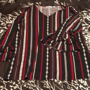 Red and black blouse